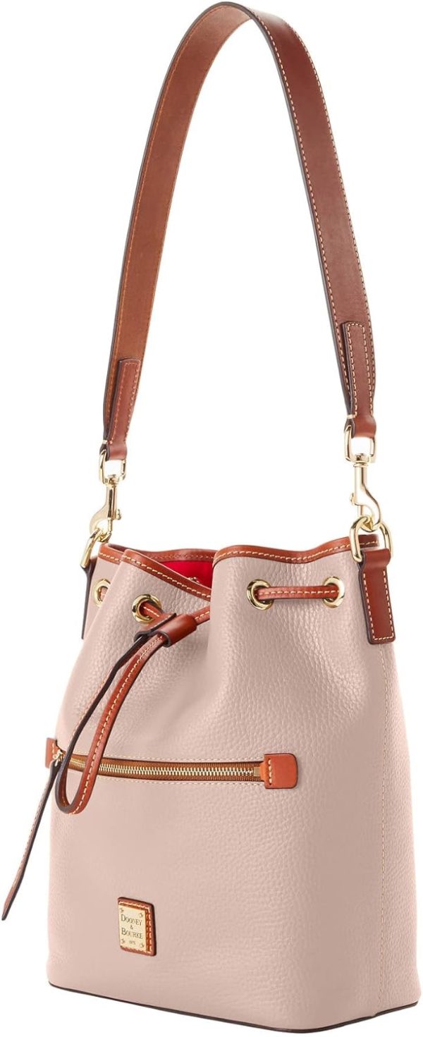 Dooney & Bourke Handbag, Pebble Grain Drawstring - Oyster handbags for women