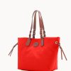 Dooney & Bourke Tote Bags for Women, Nylon Shopper Tote Bag with Long Leather Shoulder Straps dooney and bourke bag