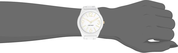 Nine West Women's Metal Bracelet Watch with Rubberized Coating west covina