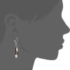 Nine West Women's Shaky Drop Leverback Earrings Tri Tone-4