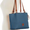 Dooney & Bourke Handbag, Pebble Grain Small Flynn Shoulder Bag - Jeans pebblego