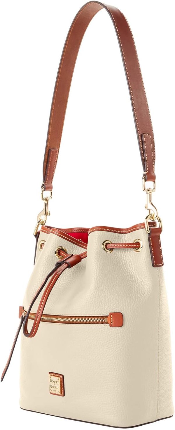 Dooney & Bourke Women's Drawstring in Pebble Grain Leather, Medium Sized Handbag with Closure bourke street bakery surry hills