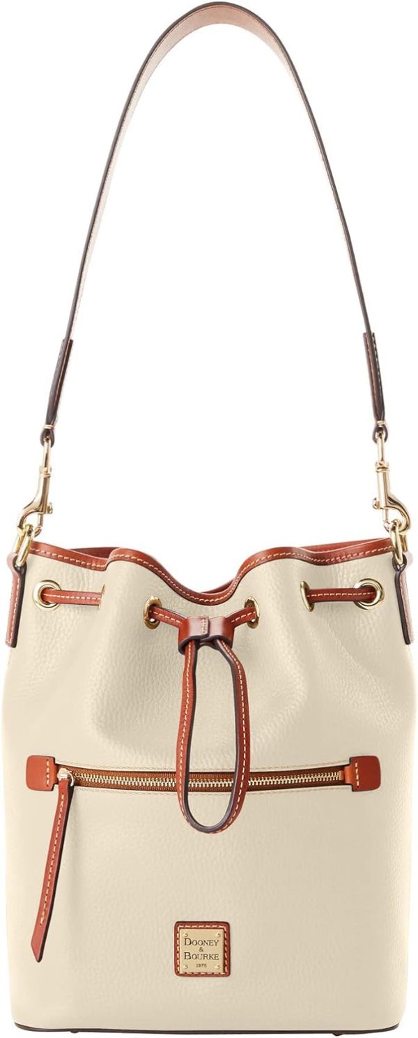 Dooney & Bourke Women's Drawstring in Pebble Grain Leather, Medium Sized Handbag with Closure amp review