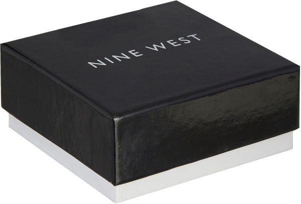 Nine West Women's Boxed Bracelet Pave Heart Stretch-1