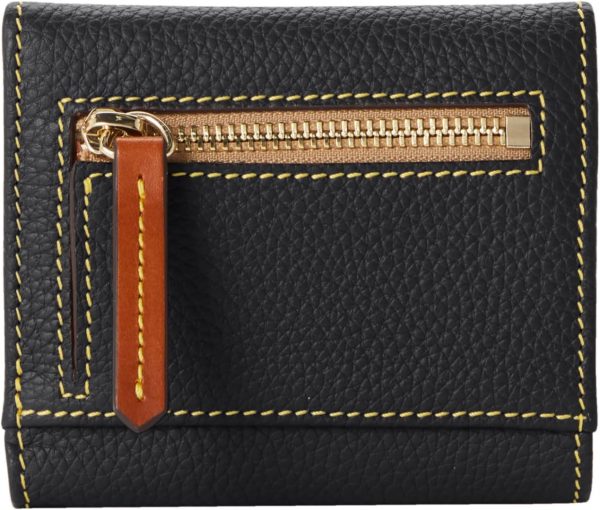 Dooney & Bourke Wallet, Pebble Grain Small Flap Credit Card Wallet - Black amplify