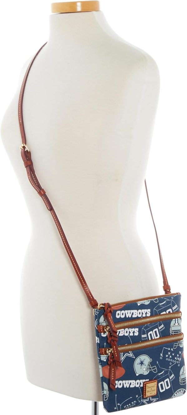 Dooney & Bourke Handbag, NFL Cowboys Triple Zip Crossbody | Navy nfl cowboys triple