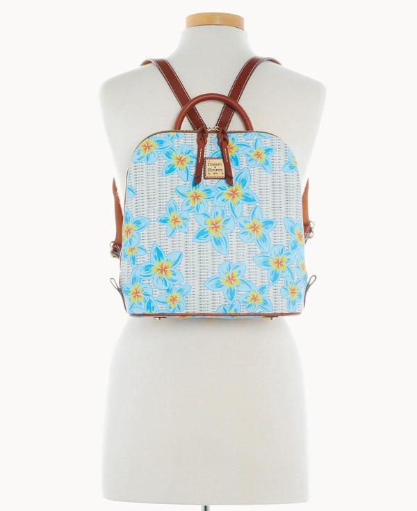 Dooney & Bourke Handbag, Plumeria Zip Pod Backpack - Blue handbag clinic