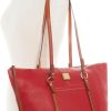 Dooney & Bourke Handbags for Women, Pebble Grain Leather Tote Bag with Zipper Compartments handbags for women