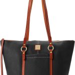 Dooney & Bourke Handbags for Women, Pebble Grain Leather Tote Bag with Zipper & Compartments - Black handbags yupoo