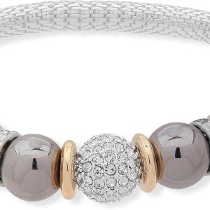 Nine West Women's Fireball Stretch Bracelet Tri Tone ninety