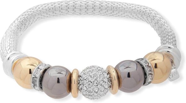 Nine West Women's Fireball Stretch Bracelet Tri Tone ninety