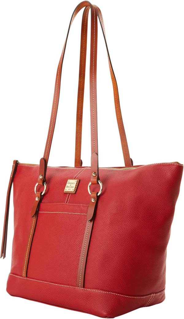 Dooney & Bourke Handbags for Women, Pebble Grain Leather Tote Bag with Zipper Compartments fordham university