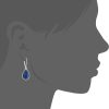 Nine West Women's Denim Blue Teardrop Earrings Silver Tone nine west