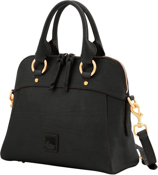 Dooney & Bourke Satchel Handbags for Women, Cameron Florentine Leather Satchel Bag with Optional Crossbody Strap dooney & bourke lucca pebble leather large barlow tote