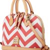 Dooney & Bourke Satchel Bags for Women, Chevron Bitsy Bag Satchel Handbag with Crossbody Strap bagstellar