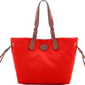 Dooney & Bourke Tote Bags for Women, Nylon Shopper Tote Bag with Long Leather Shoulder Straps bourke tote bags