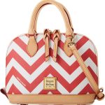 Dooney & Bourke Satchel Bags for Women, Chevron Bitsy Bag Satchel Handbag with Crossbody Strap dooney & bourke lucca pebble leather large barlow tote