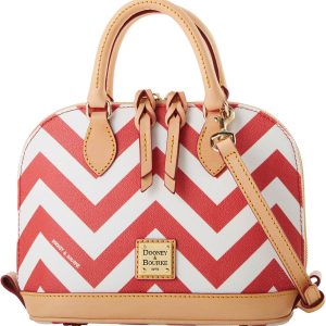 Dooney & Bourke Satchel Bags for Women, Chevron Bitsy Bag Satchel Handbag with Crossbody Strap dooney & bourke lucca pebble leather large barlow tote