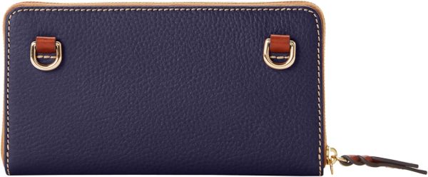 Dooney & Bourke Women's Large Zip Around Wristlet Crossbody in Pebble Grain Leather, with Detachable Shoulder Strap sephora
