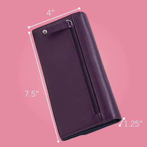 Nautica Money Manager RFID Slim and Small Wallet for Women - Credit Card Holder with Coin Purse and Zipper Wallet, Women's Clutch Organizer rfid reader