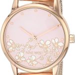Nine West Women's Floral Dial Mesh Bracelet Watch ninebot