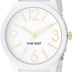 Nine West Women's Metal Bracelet Watch with Rubberized Coating sora