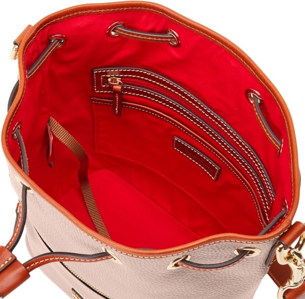 Dooney & Bourke Handbag, Pebble Grain Drawstring - Oyster pebblely