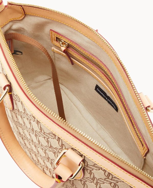 Dooney & Bourke Handbag, Maritime Domed Satchel - Brown dooney &amp bourke handbag maritime domed satchel - brownies