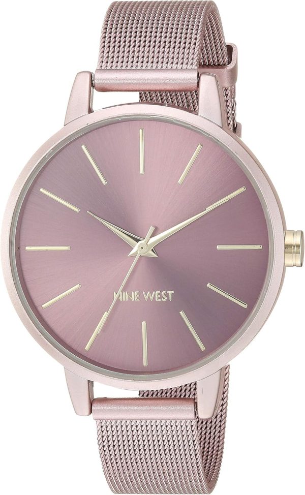 Nine West Women's NW/2280PKPK Pink Mesh Bracelet Watch ninebot scooter
