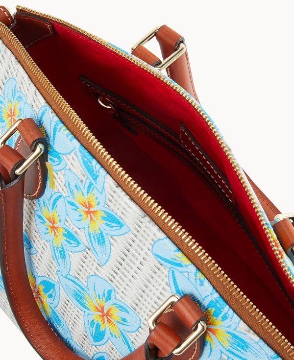 Dooney & Bourke Geena Satchel Shoulder Bag and Large Zip Around Wristlet Bundled Set geena satchel shoulder