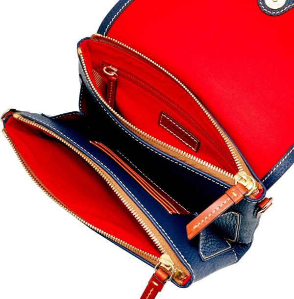Dooney & Bourke Handbag, Pebble Grain Hunter Crossbody | Midnight Blue dooney and bourke vs coach