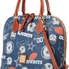 Dooney & Bourke Handbag, NFL Cowboys Zip Zip Satchel | Navy nflx stock