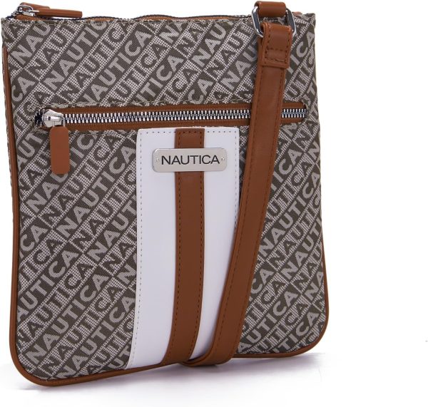 Nautica Lakeside Signature Jaquard North South Crossbody Bag-2