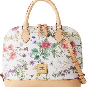 Dooney & Bourke Handbag, Botanical Collection Zip Zip Satchel - White dooney bourke