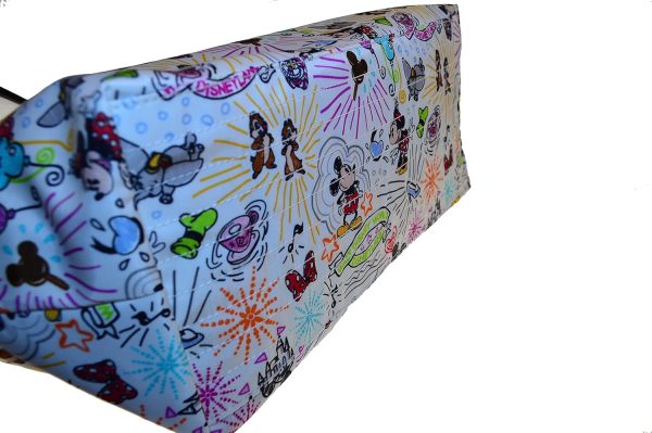 Dooney & Bourke Disney Sketch Nylon Large Reversible Tote White sketch nylon large