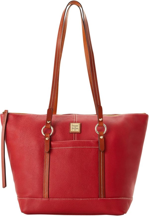Dooney & Bourke Handbags for Women, Pebble Grain Leather Tote Bag with Zipper Compartments dooney and bourke vs coach