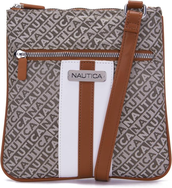 Nautica Lakeside Signature Jaquard North South Crossbody Bag-0