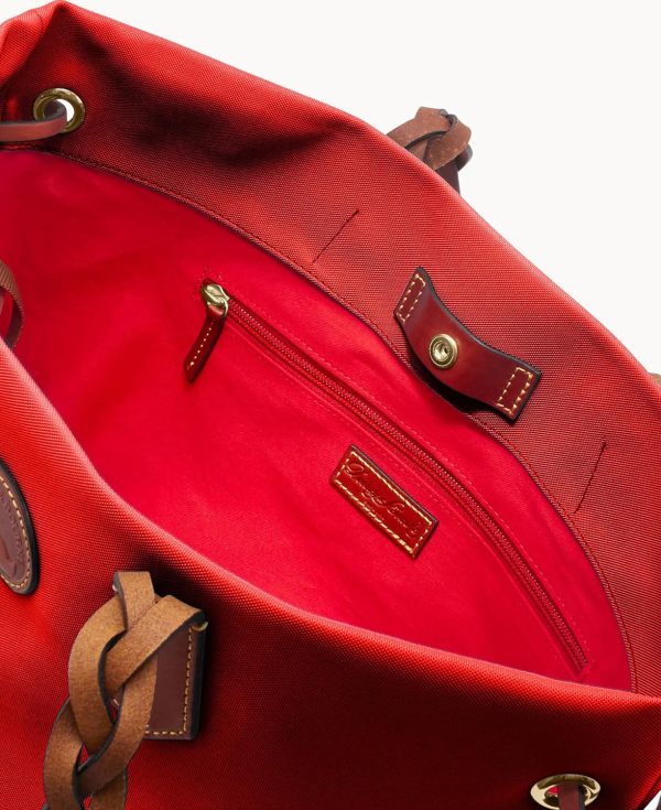 Dooney & Bourke Tote Bags for Women, Nylon Shopper Tote Bag with Long Leather Shoulder Straps toteme