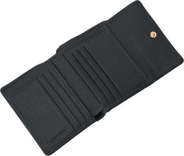 Dooney & Bourke Wallet, Pebble Grain Small Flap Credit Card Wallet - Black wallet men