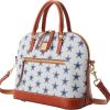 Dooney & Bourke Handbag, NFL Cowboys Domed Zip Satchel | Grey bourkes hk