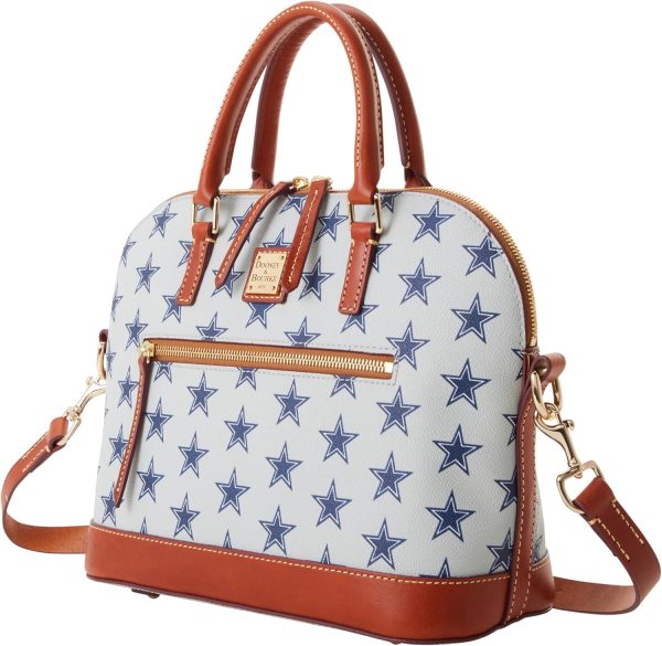 Dooney & Bourke Handbag, NFL Cowboys Domed Zip Satchel | Grey bourkes hk