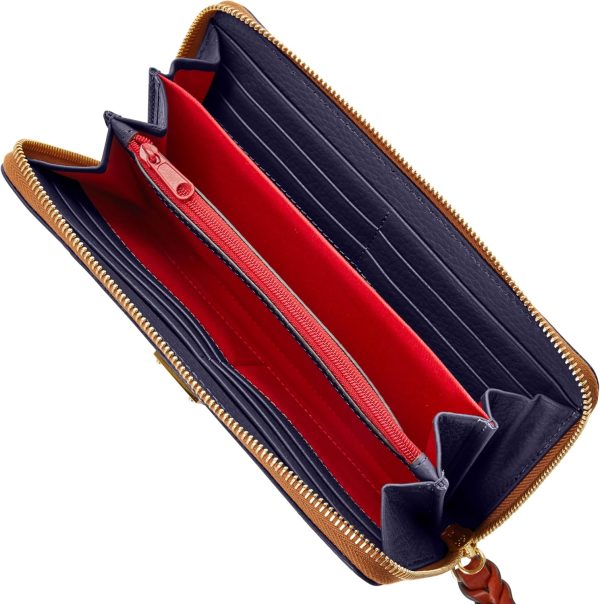 Dooney & Bourke Women's Large Zip Around Wristlet Crossbody in Pebble Grain Leather, with Detachable Shoulder Strap dooney and bourke bag