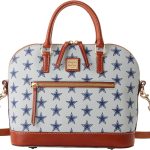 Dooney & Bourke Handbag, NFL Cowboys Domed Zip Satchel | Grey amplify