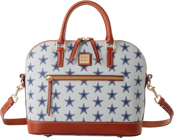 Dooney & Bourke Handbag, NFL Cowboys Domed Zip Satchel | Grey amplify