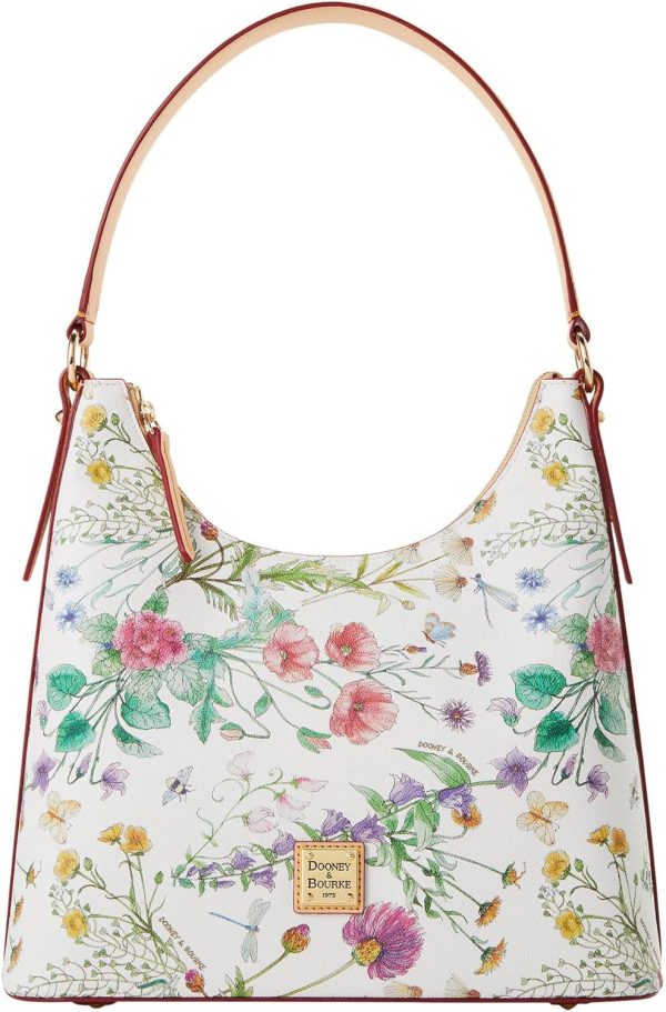 Dooney & Bourke Handbag, Botanical Collection Hobo Shoulder Bag - White botanical