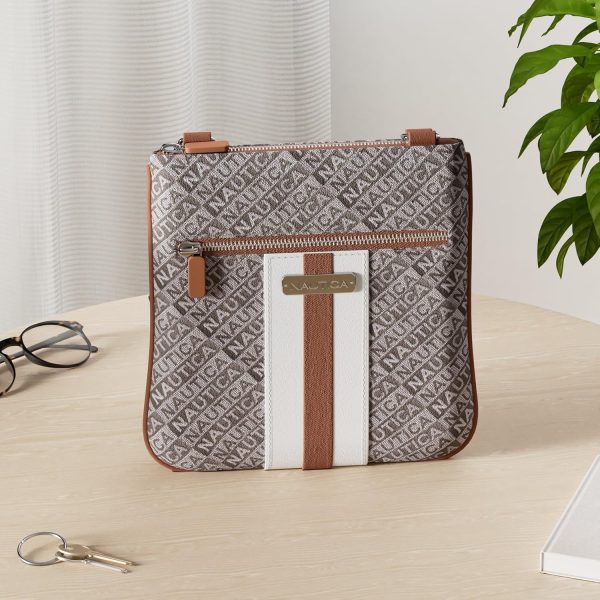 Nautica Lakeside Signature Jaquard North South Crossbody Bag-1