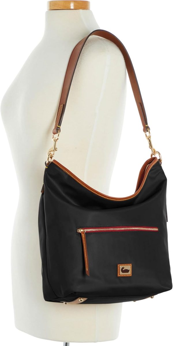 Dooney & Bourke Hobo Shoulder Bags for Women, Small Nylon Tote with Zipper-3