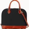 Dooney & Bourke Women's Zip Satchel in Pebble Grain Leather, Large Handbag with Adjustable Detachable Shoulder Strap bourke