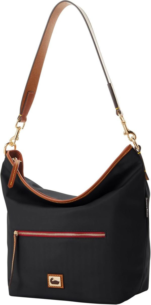 Dooney & Bourke Hobo Shoulder Bags for Women, Small Nylon Tote with Zipper-1