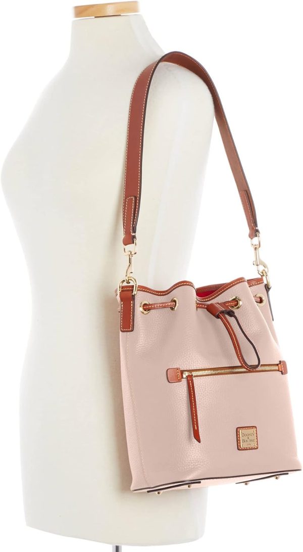 Dooney & Bourke Handbag, Pebble Grain Drawstring - Oyster-3